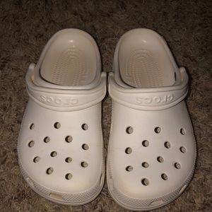 White Used Crocs (Jibbitz included)
